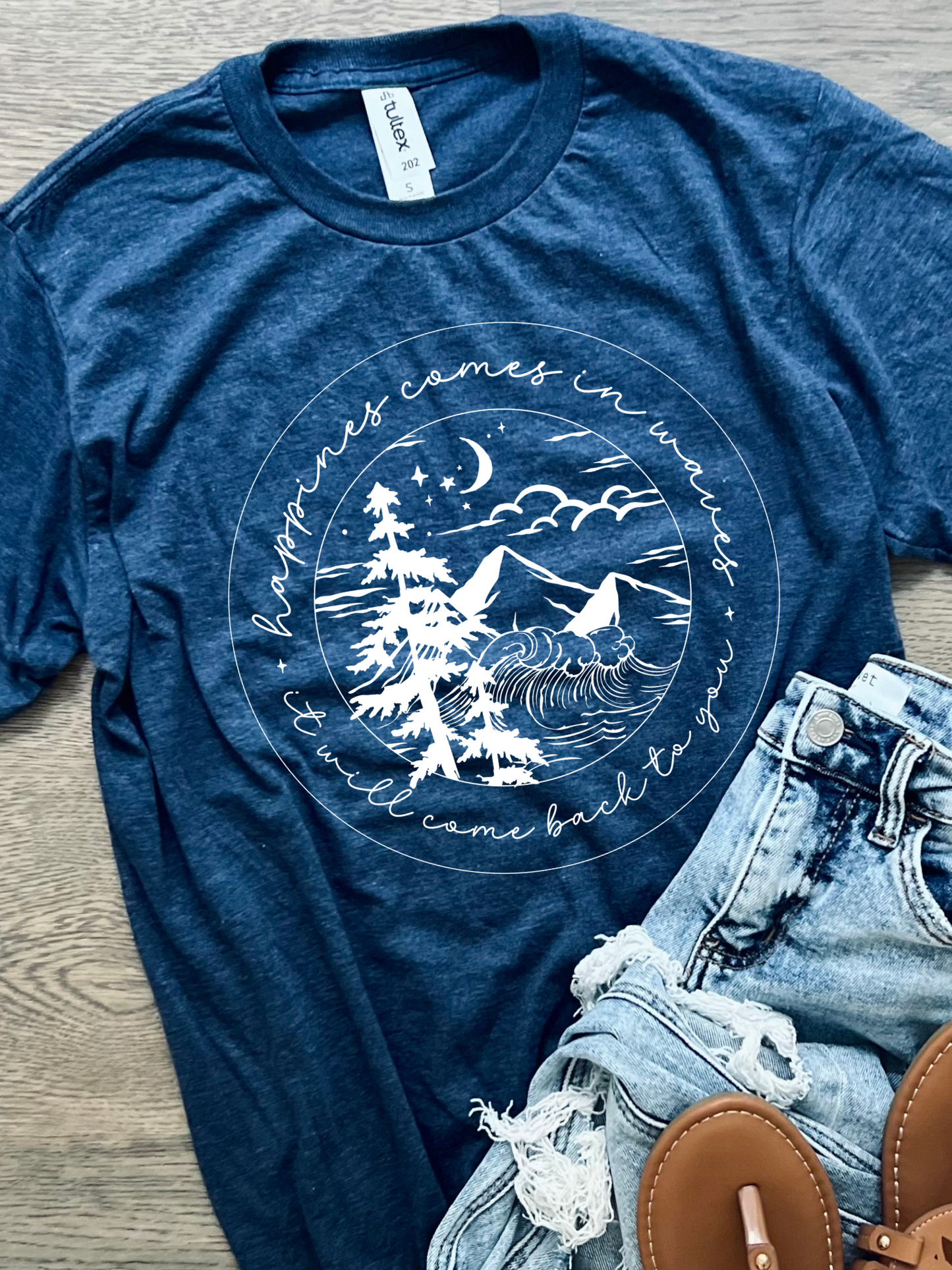 Happiness Comes In Waves Tee (wholesale)