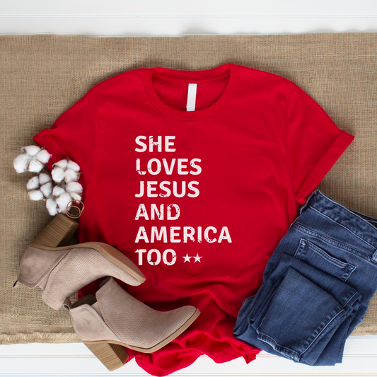She Loves Jesus and America Too (wholesale)